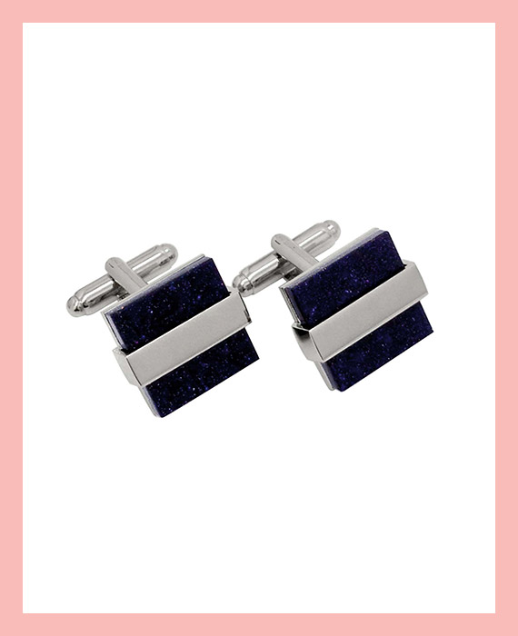 Black and Silver Mens Cufflinks
