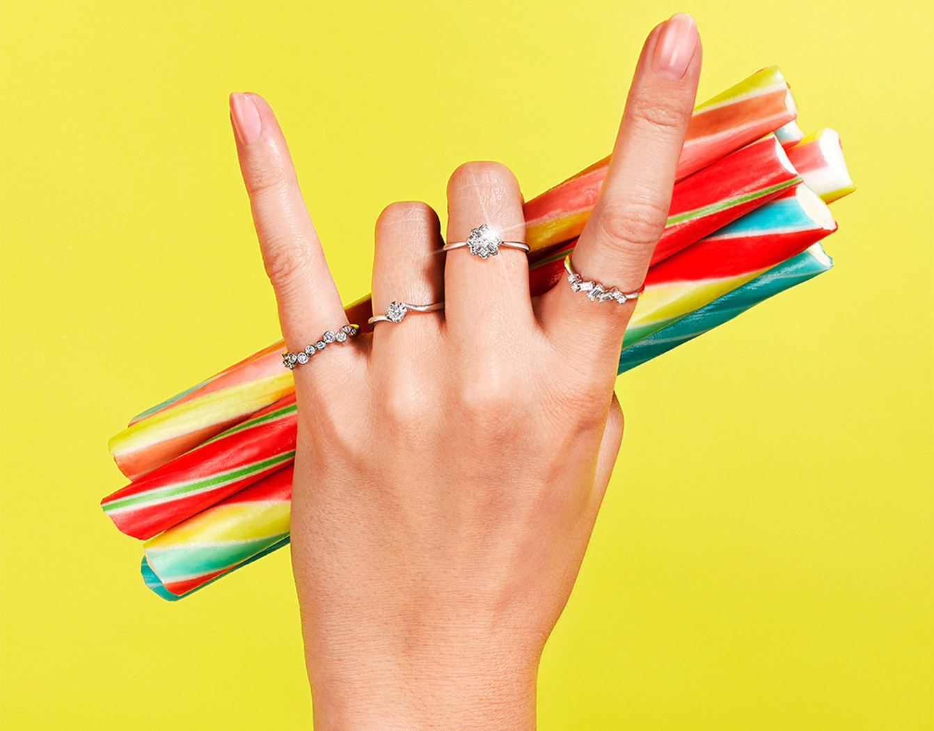 Jewellery channels your vipe. Wearing diamond rings