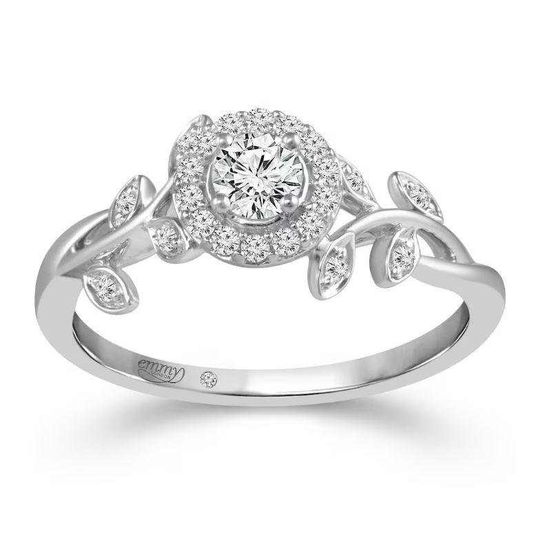 Emmy London 9ct White Gold 0.33ct Total Diamond Ring