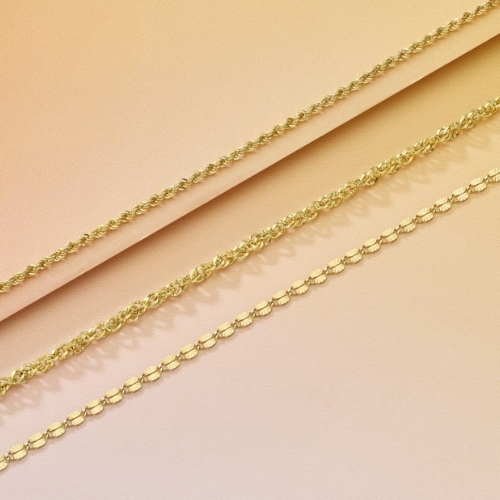 Gold jewellery chains