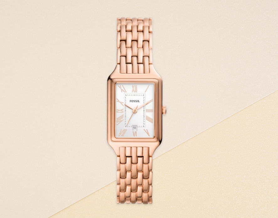 Fossil rose gold watch