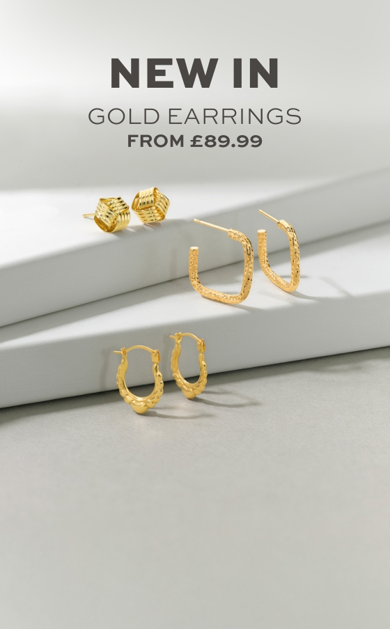 New In Gold Earrings From £89.99