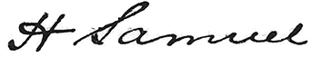 Harriet Samuel signature