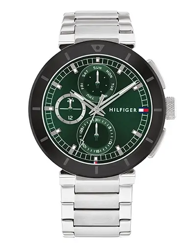 Tommy Hilfiger Men's Green Dial Stainless Steel Bracelet Watch